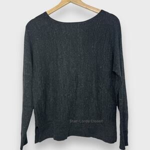 Banana Republic XS Charcoal Soft Grunge Knit Cotton Blend Pullover Sweater